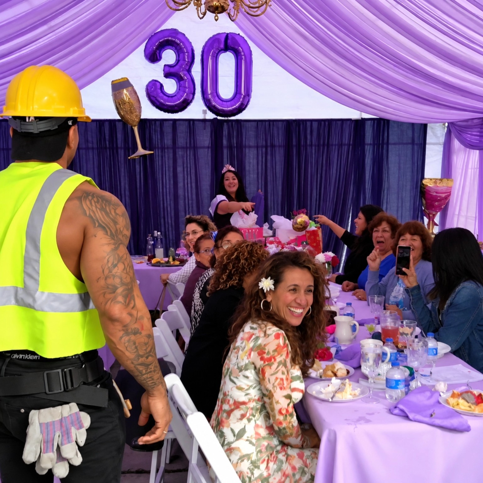 Birthday party excitement